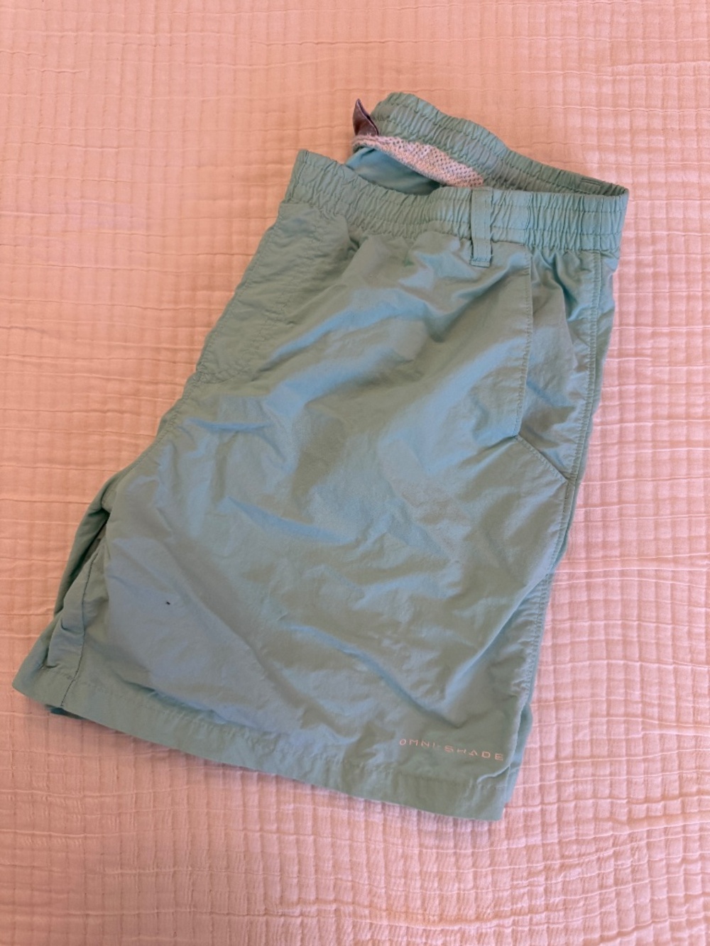 Boys Columbia Omni-Shade Mint Green Shorts